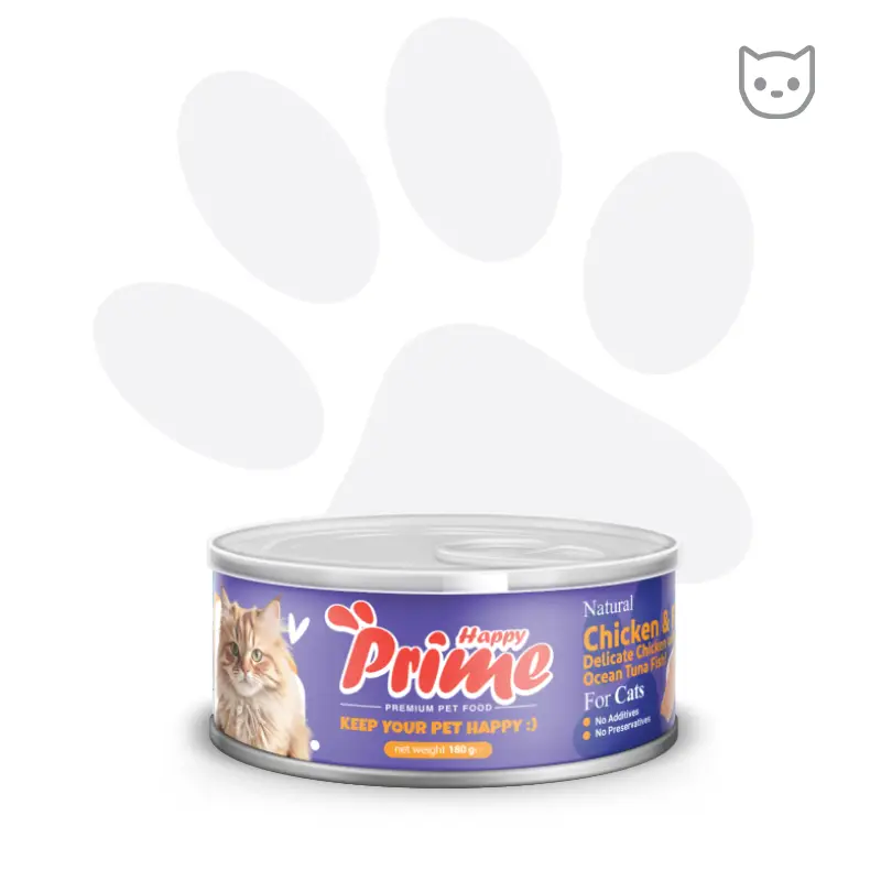 کنسرو غذای گربه نچرال مرغ و ماهی